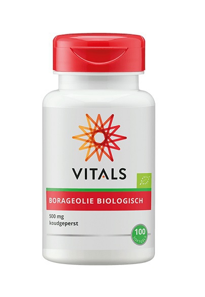 Vitals Borageolie 500mg biologisch 100 softgels