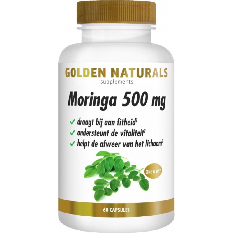 Golden Naturals Moringa 500 mg 60 veganistische caps. 60 Vegan Capsules