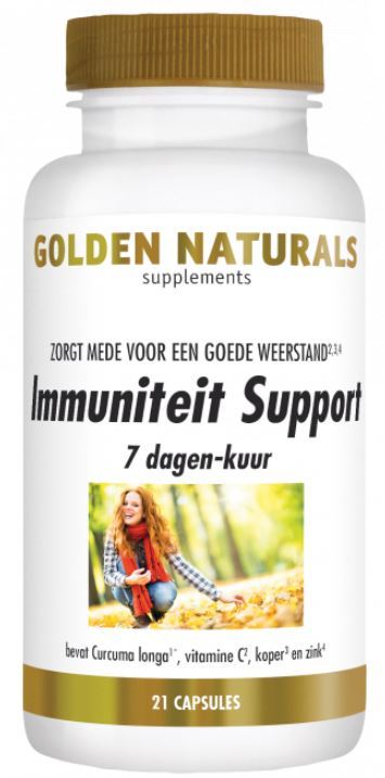 Golden Naturals Immuniteit support 7 dagen kuur 21 vegicapsules