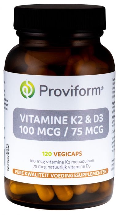 Proviform Vitamine K2 100 mcg & D3 75 mcg Capsules