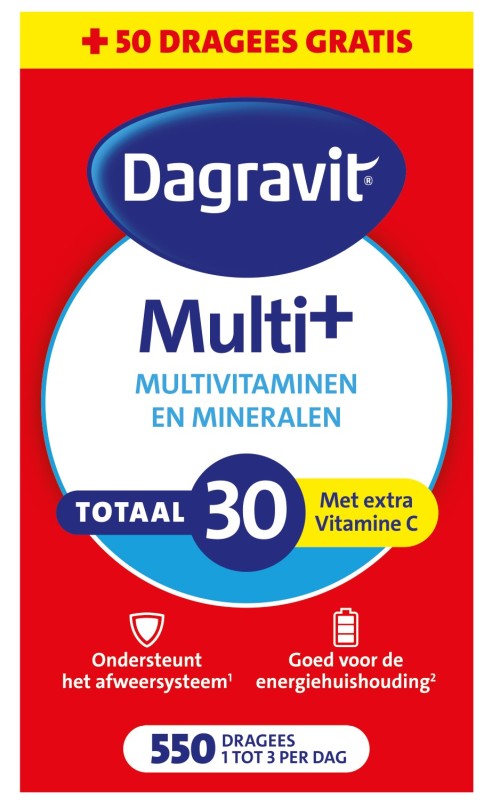 Dagravit Totaal 30 multivitaminen en mineralen 550 Dragees