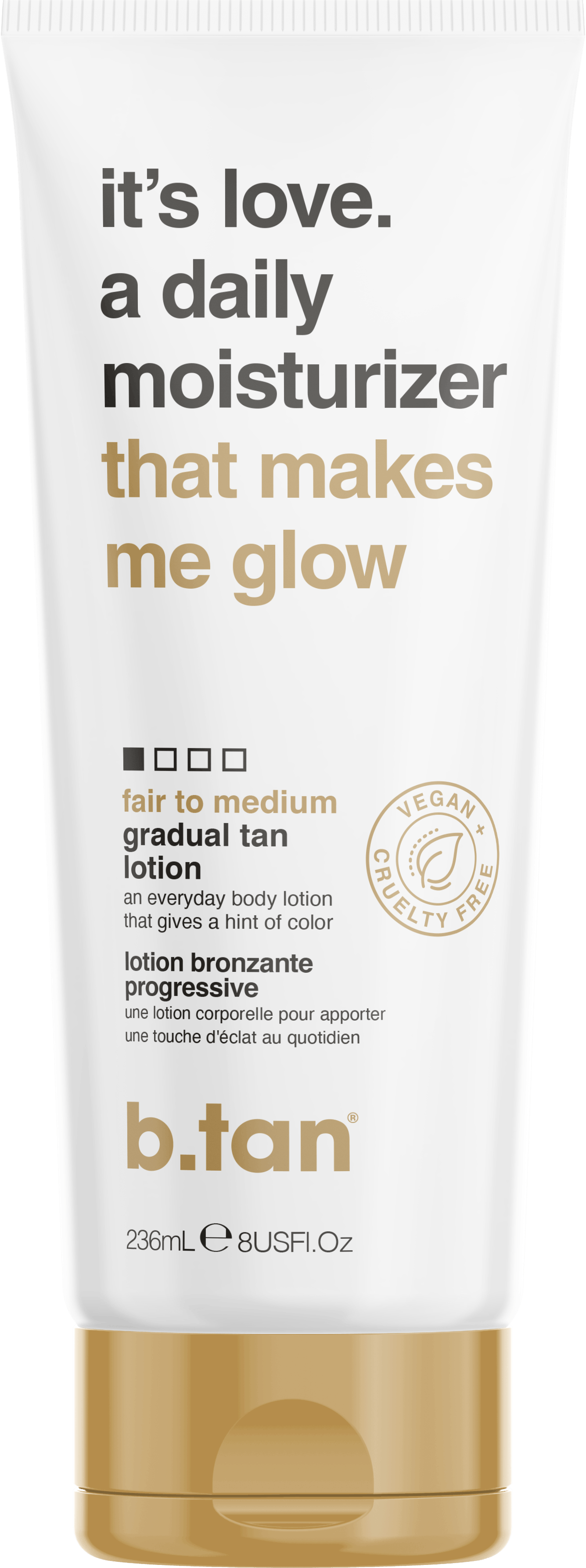 B.Tan Gradual Tan Lotion It's Love A Daily Moisturizer That Makes Me Glow 236 ml