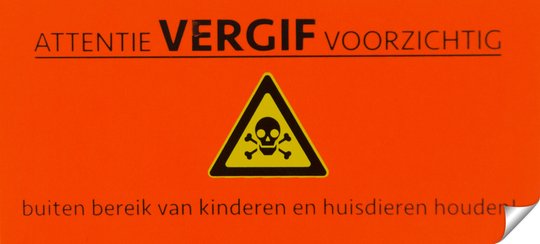 AllesTegenOngedierte.nl 10x Muizen- en ratten gif attentie sticker