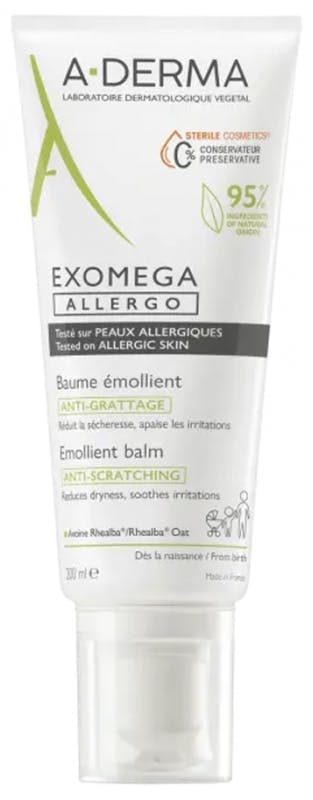 A-Derma Exomega Allergo Anti-Scratching Emollient Balm 200 ml
