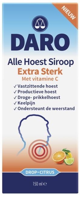 Daro Alle hoest siroop extra sterk met vitamine c 150ml