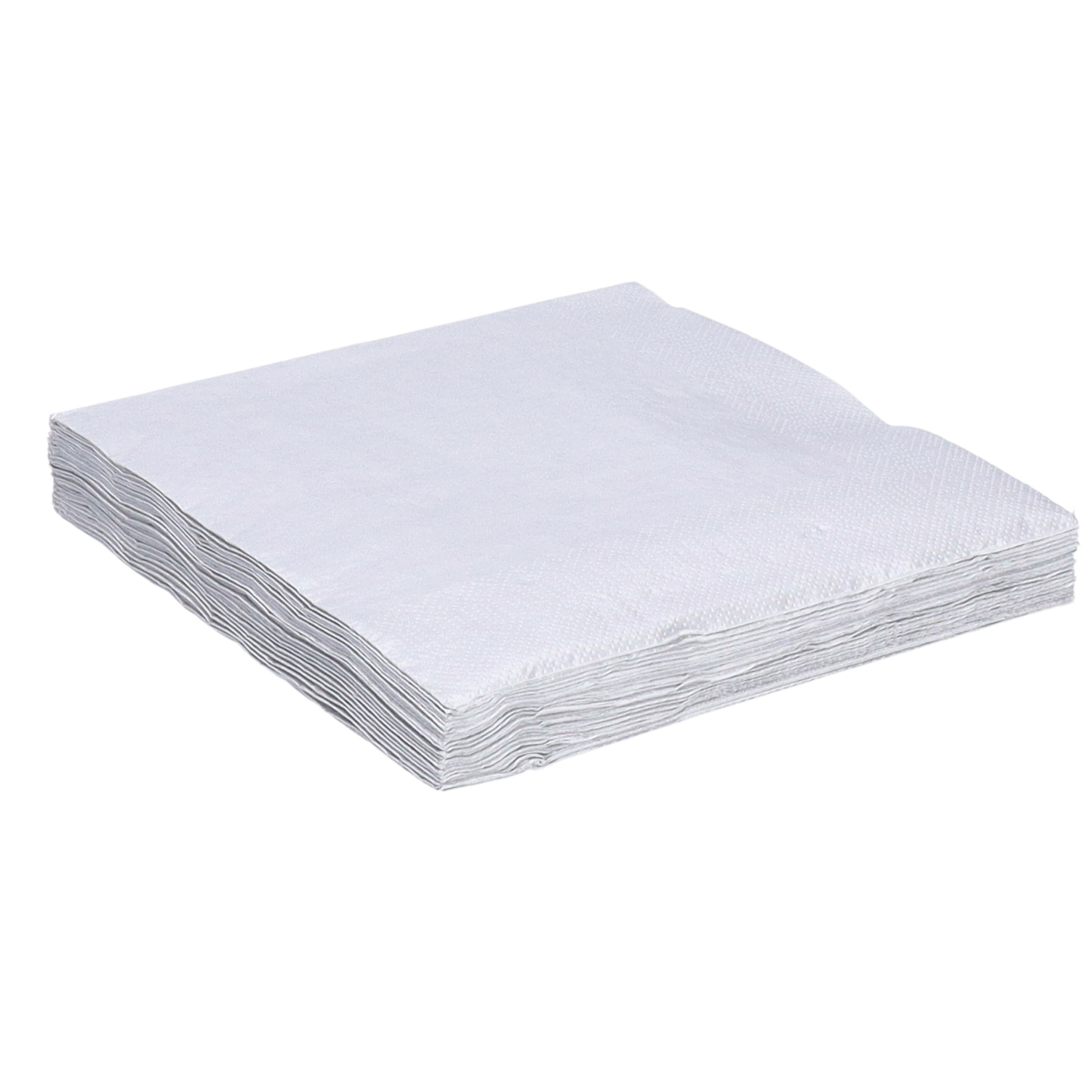 Daisy Maki uni servetten - 20x st - 33 x 33 cm - zilver - lunch/diner servetten -