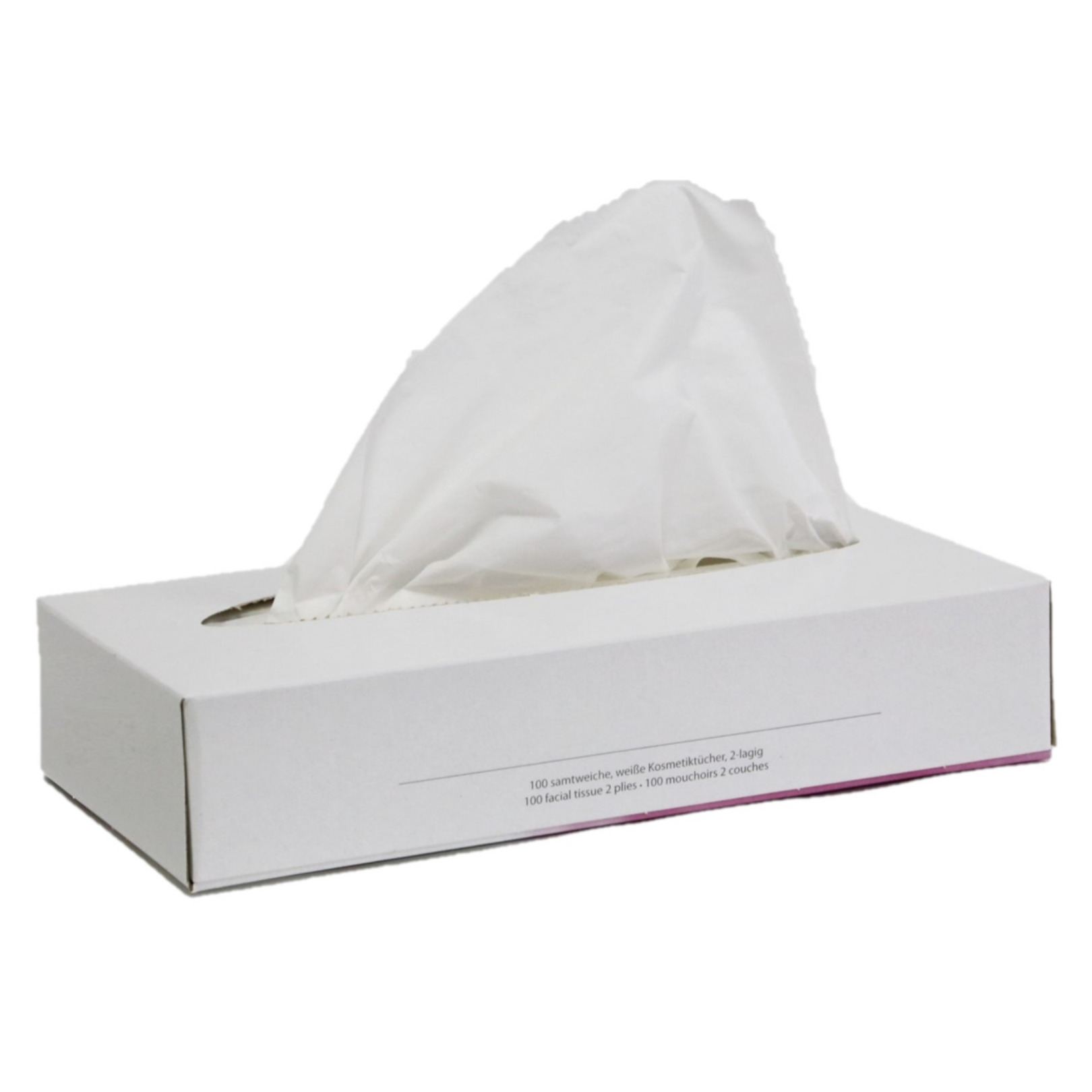 Papstar Papieren tissues 2-laags - 100x stuks - make up doekjes - Navulverpakking voor tissuedozen -