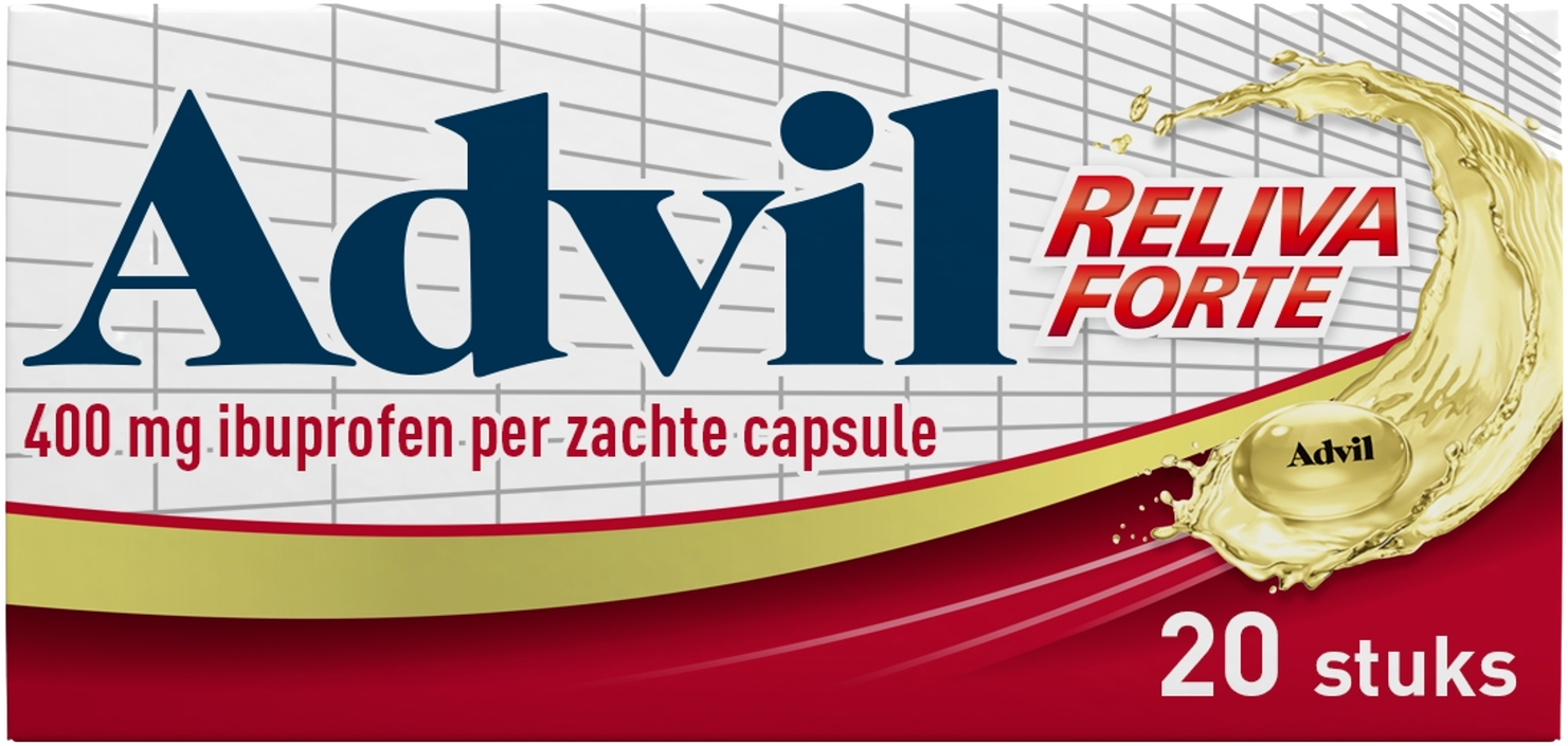 Advil Reliva Forte Liquid Capsules 400 mg - voor pijn en koorts