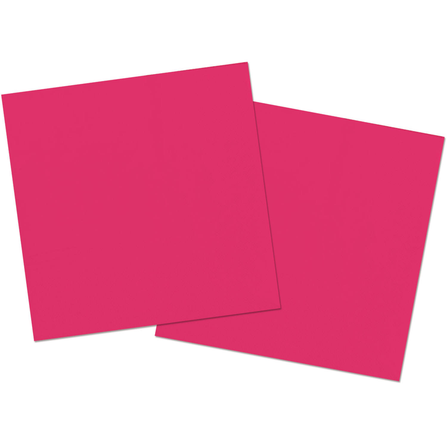 Folat Feest Servetten - 20x - fuchsia - 33 x 33 cm - papier - lunch/diner servetjes -