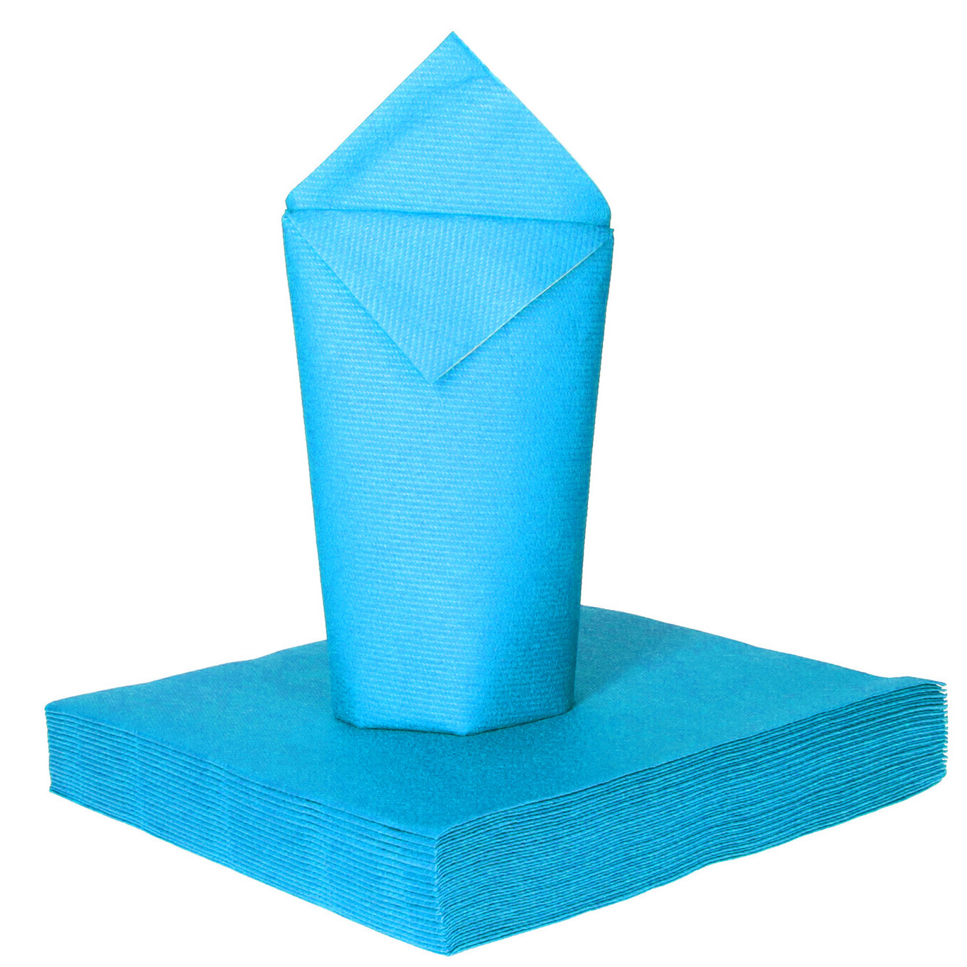 Givi Italia Feest servetten - 25x - blauw - 2 laags - 33x33cm -