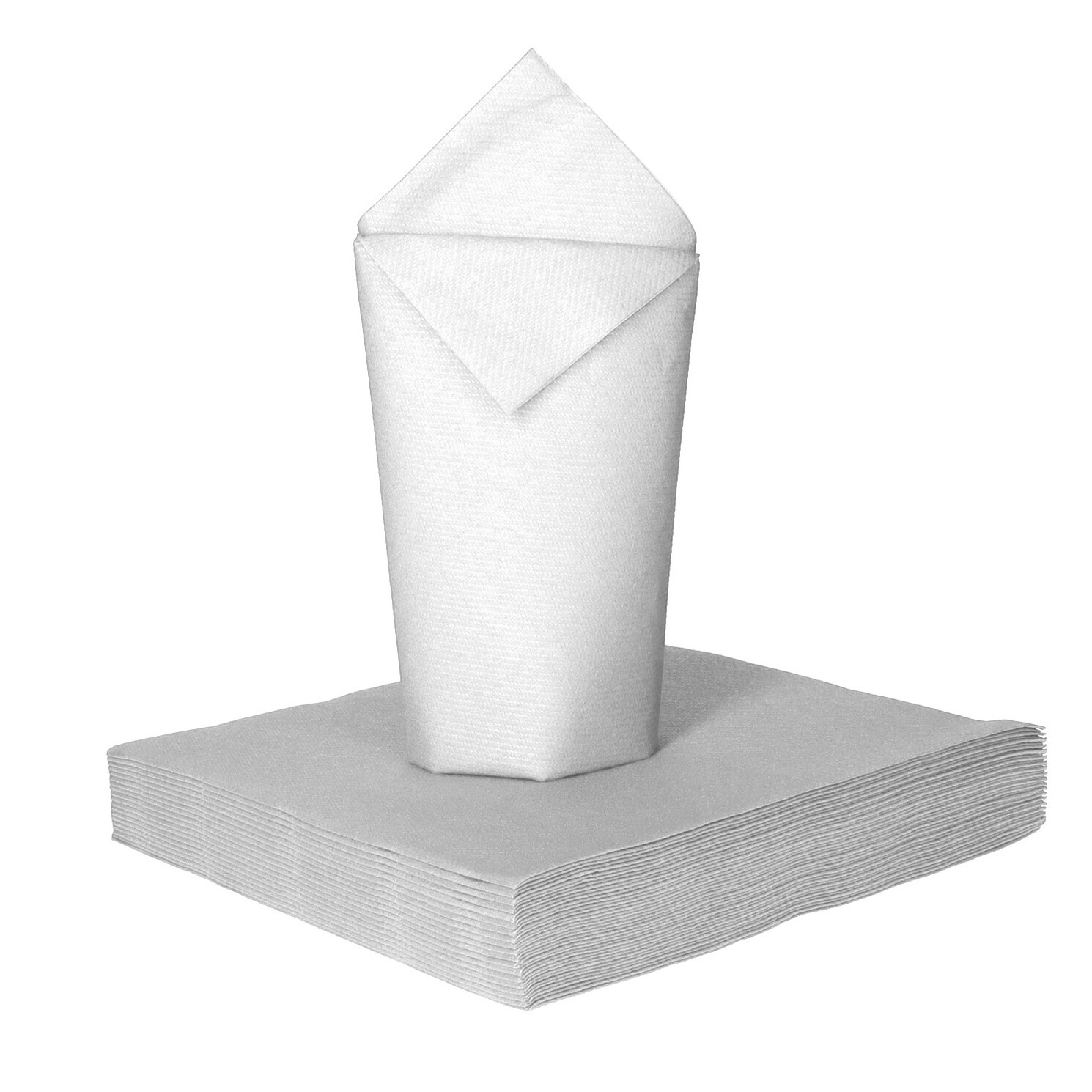 Givi Italia Feest servetten - 25x - wit - 2 laags - 33 x 33 cm -