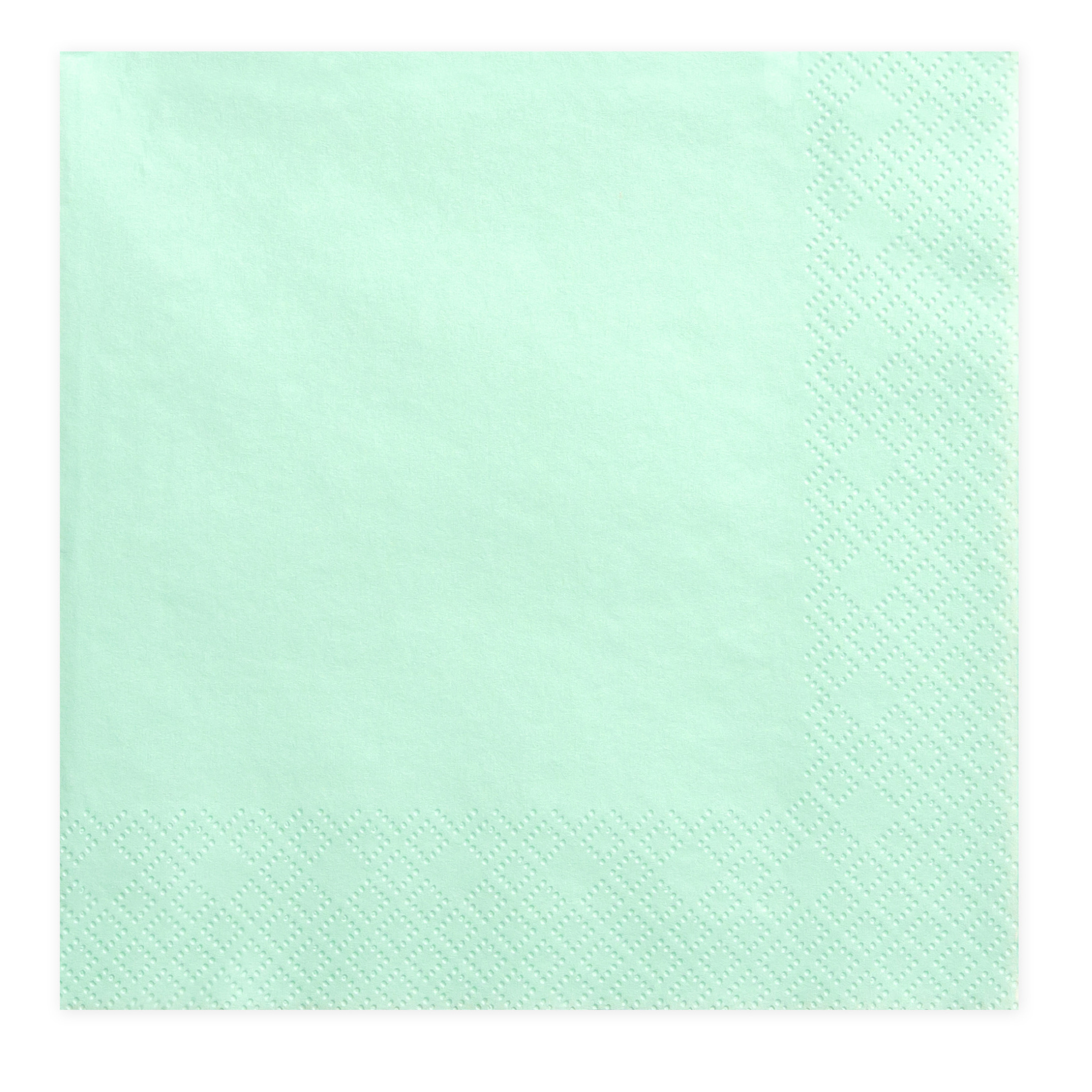 PartyDeco Tafel servetten - papier - mintgroen - 33 cm - diner/lunch/verjaardag -