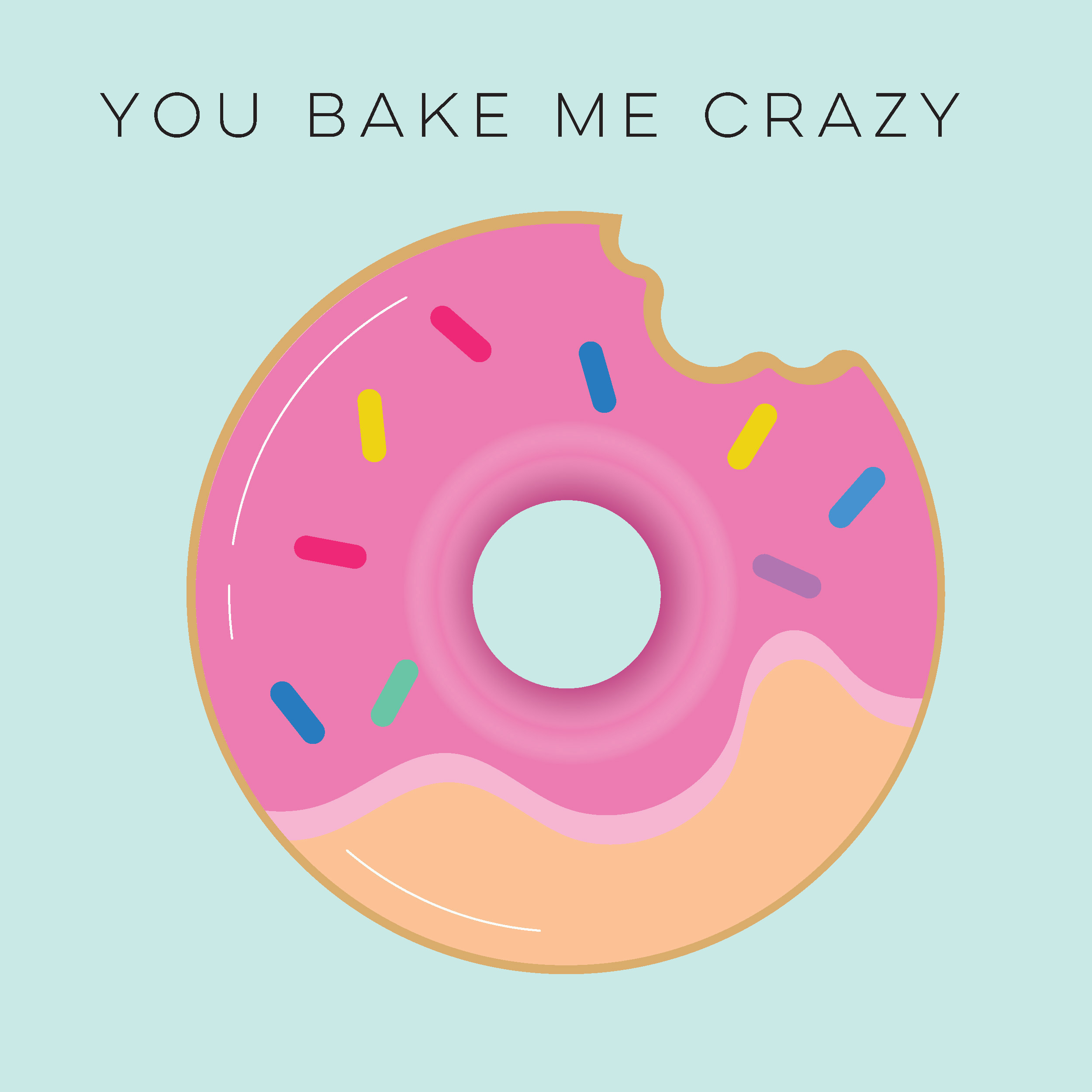 Paperdesign Servetten - 20x - You Bake me Crazy - donut - 33 x 33 cm - 3-laags papier - diner/lunch -