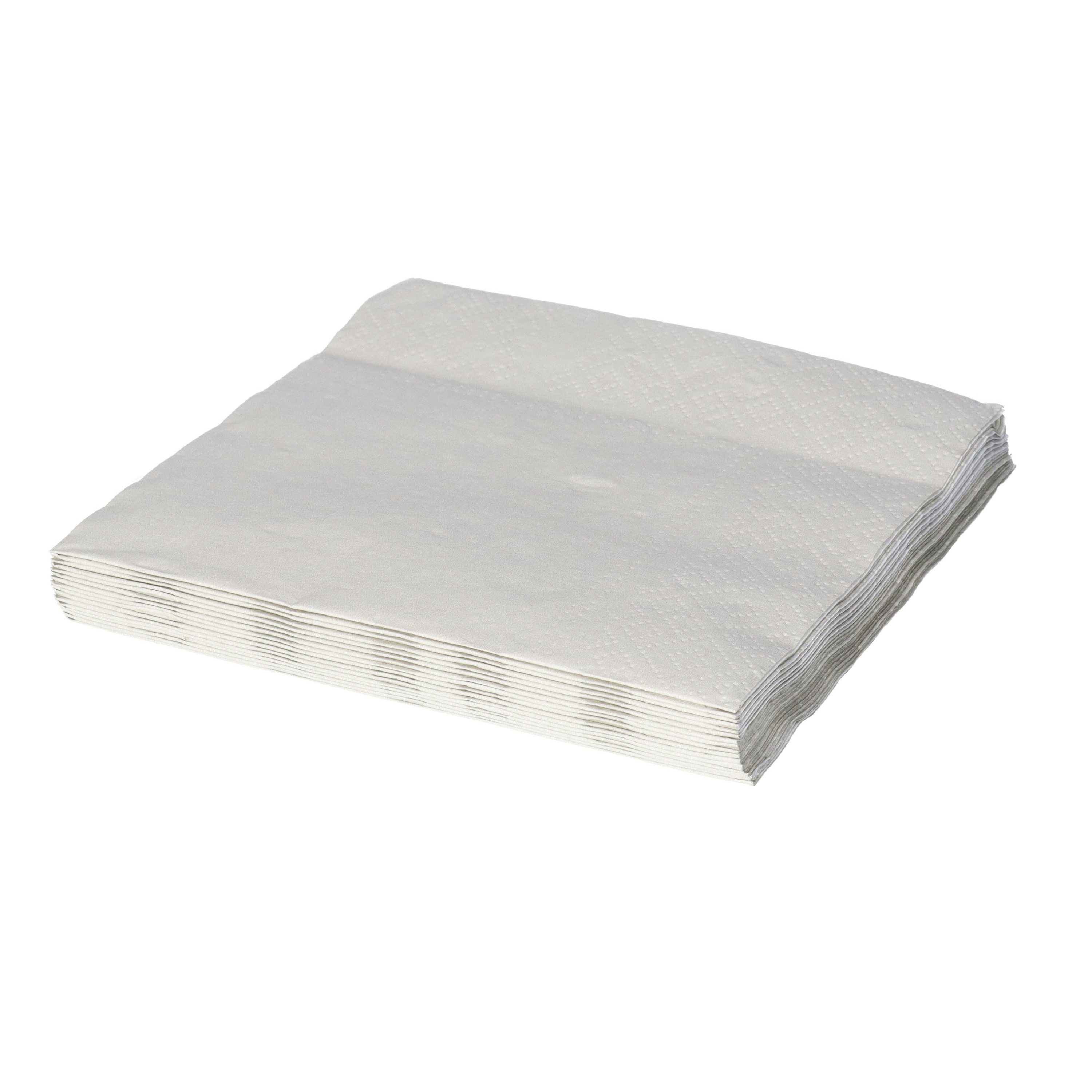 Givi Italia Feest servetten - 16x - zilvergrijs - 3 laags - 33 x 33 cm -