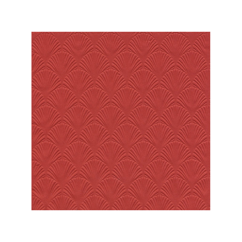 Ihr Servet Luxe - 16x - 3-laags - met schub patroon - rood - 33 x 33 cm -