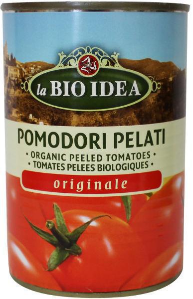 Bioidea Tomaten gepeld (blik) 12 x 400g