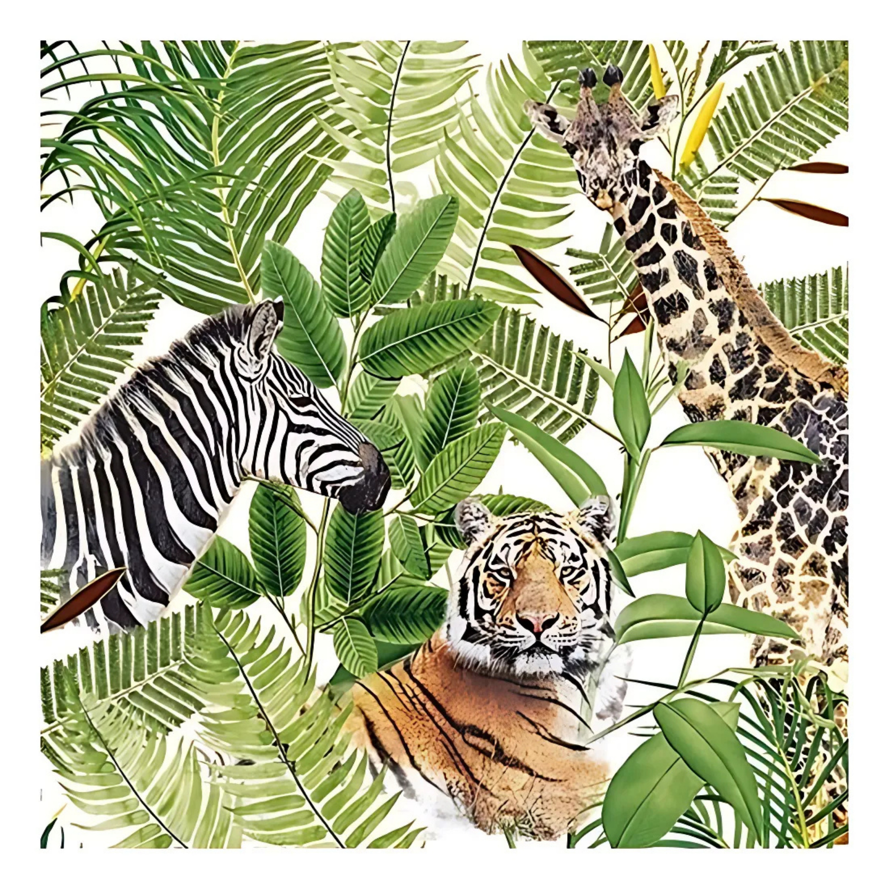 Ambiente Servetten - 20x st - jungle - 33 x 33 cm - papier - safari - feestservetten - lunch servetjess -