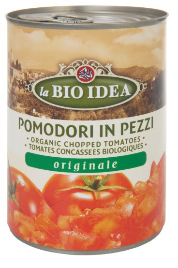Bioidea Tomatenstukjes in blik 12 x 400g