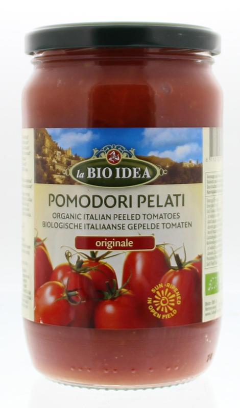 Bioidea Tomaten gepeld (glas) 6 x 660g