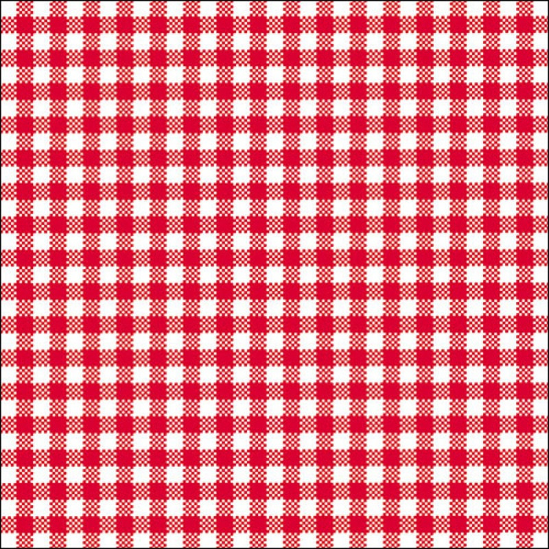 Ambiente Servetten - ruitjes rood/wit - 20x st - 33 x 33 cm - 3-laags - party bbq servetten -