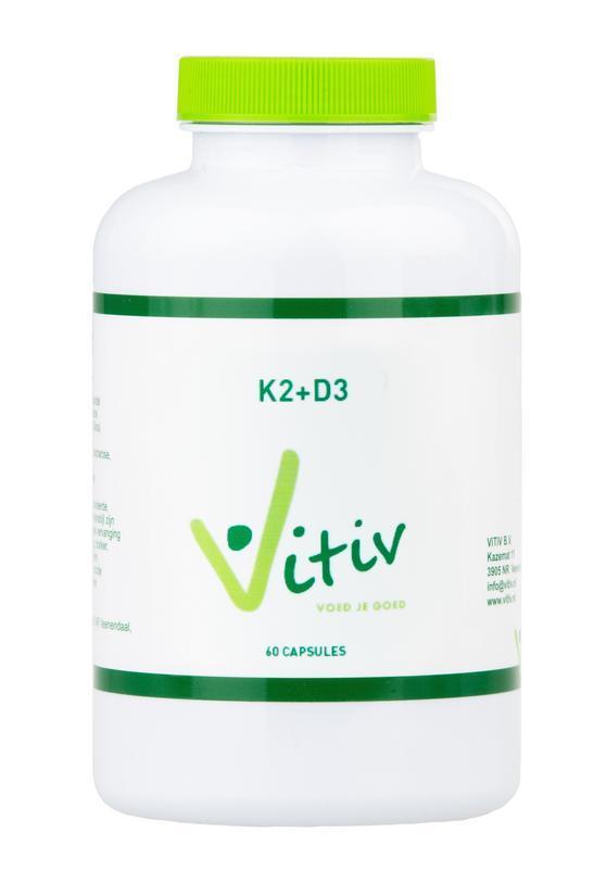 Vitiv Vitamine k2 (mk7) + d3 60 Capsules