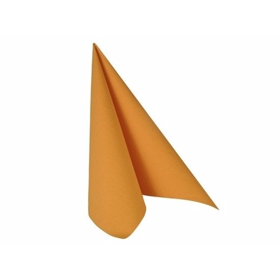 Merkloos Conpax Luxe servetten - Fel oranje - 20x stuks - 33 x 33 cm - 3 laags papier - Tafel dekken -