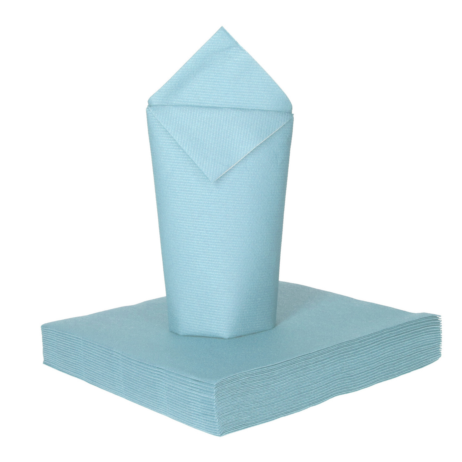 Givi Italia Feest servetten - 16x - lichtblauw - 3 laags - 33 x 33 cm -