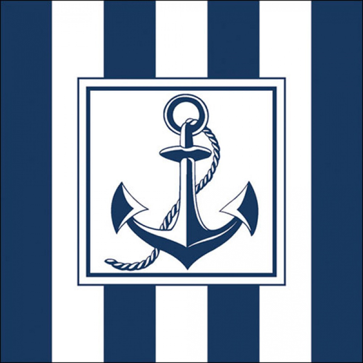 Ambiente Servetten maritiem - 20x st - anker print - 33 x 33 cm - 3-laags papier - lunch/diner -