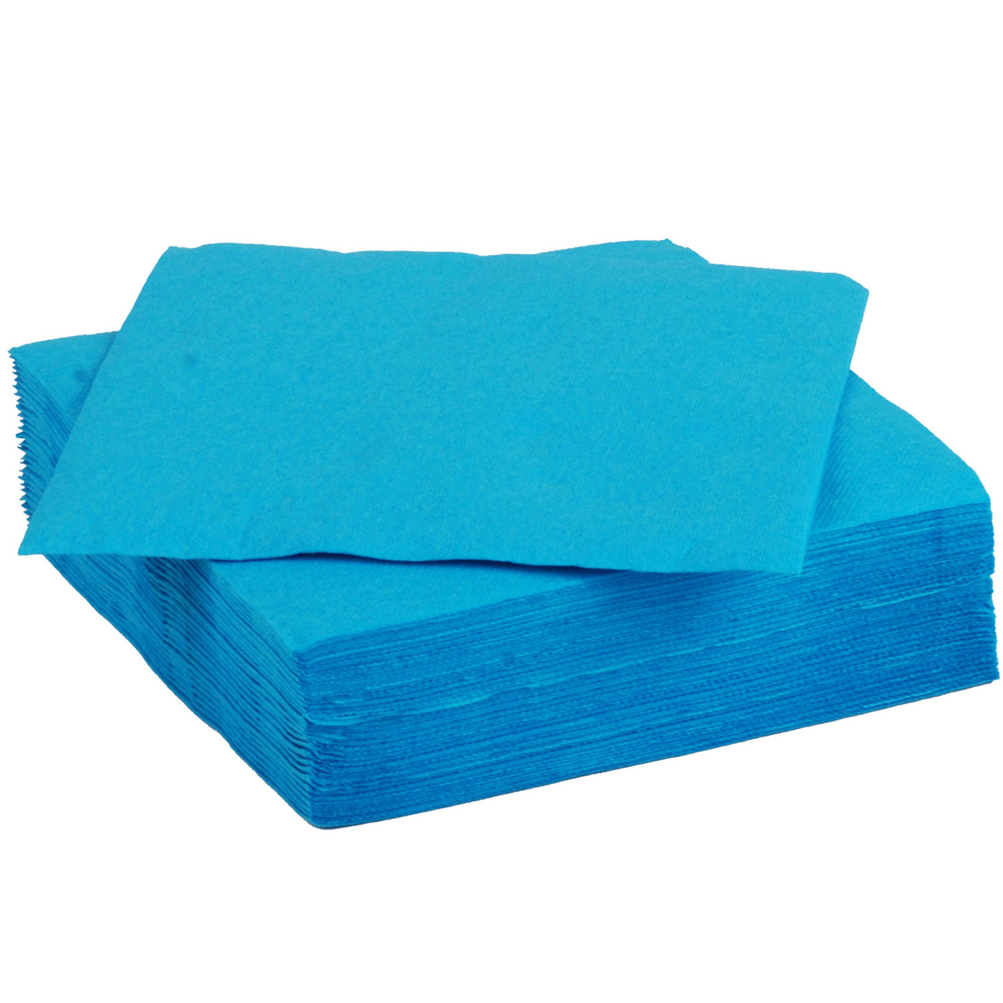 Color Party Diner/feest servetten - 30x - blauw - x cm - papier - 3-laags -