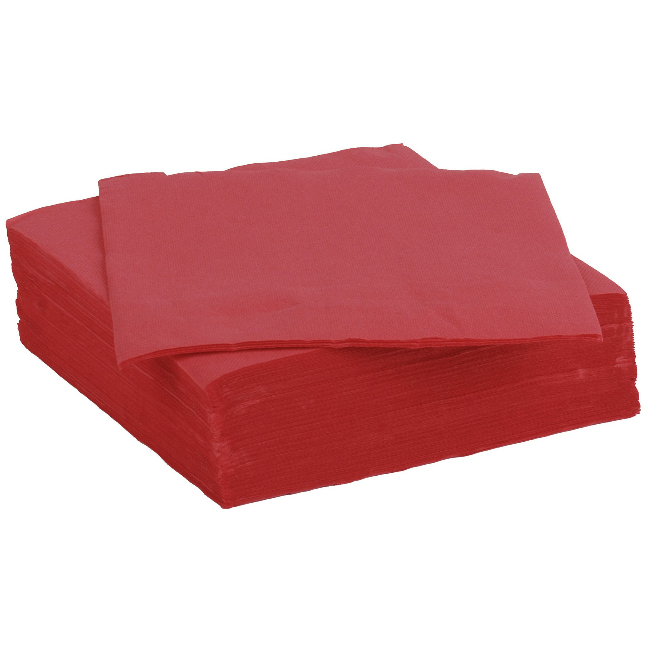Color Party Diner/feest servetten - 30x - donkerrood - x cm - papier - 3-laags -