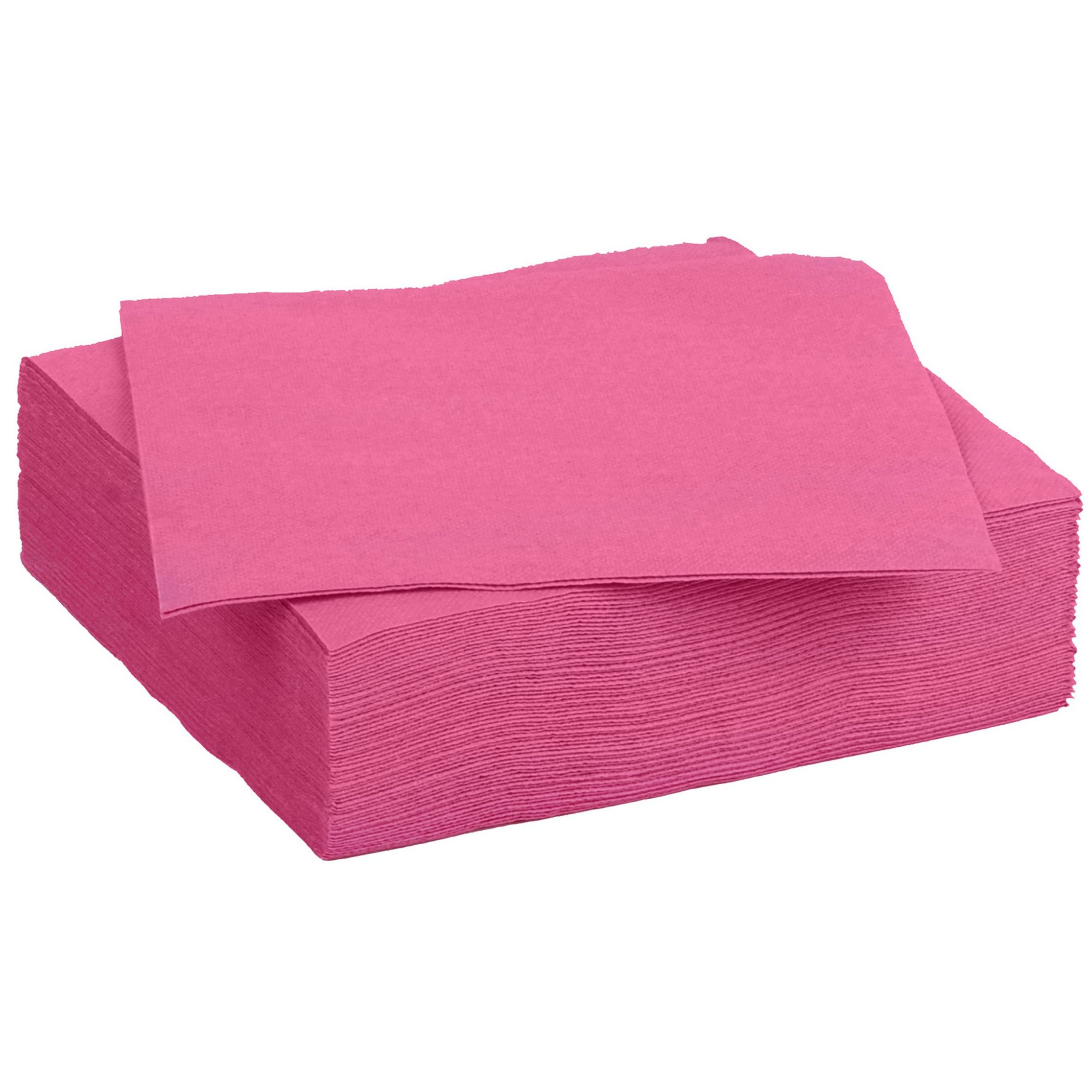 Color Party Diner/feest servetten - 30x - fuchsia roze - x cm - papier - 3-laags -