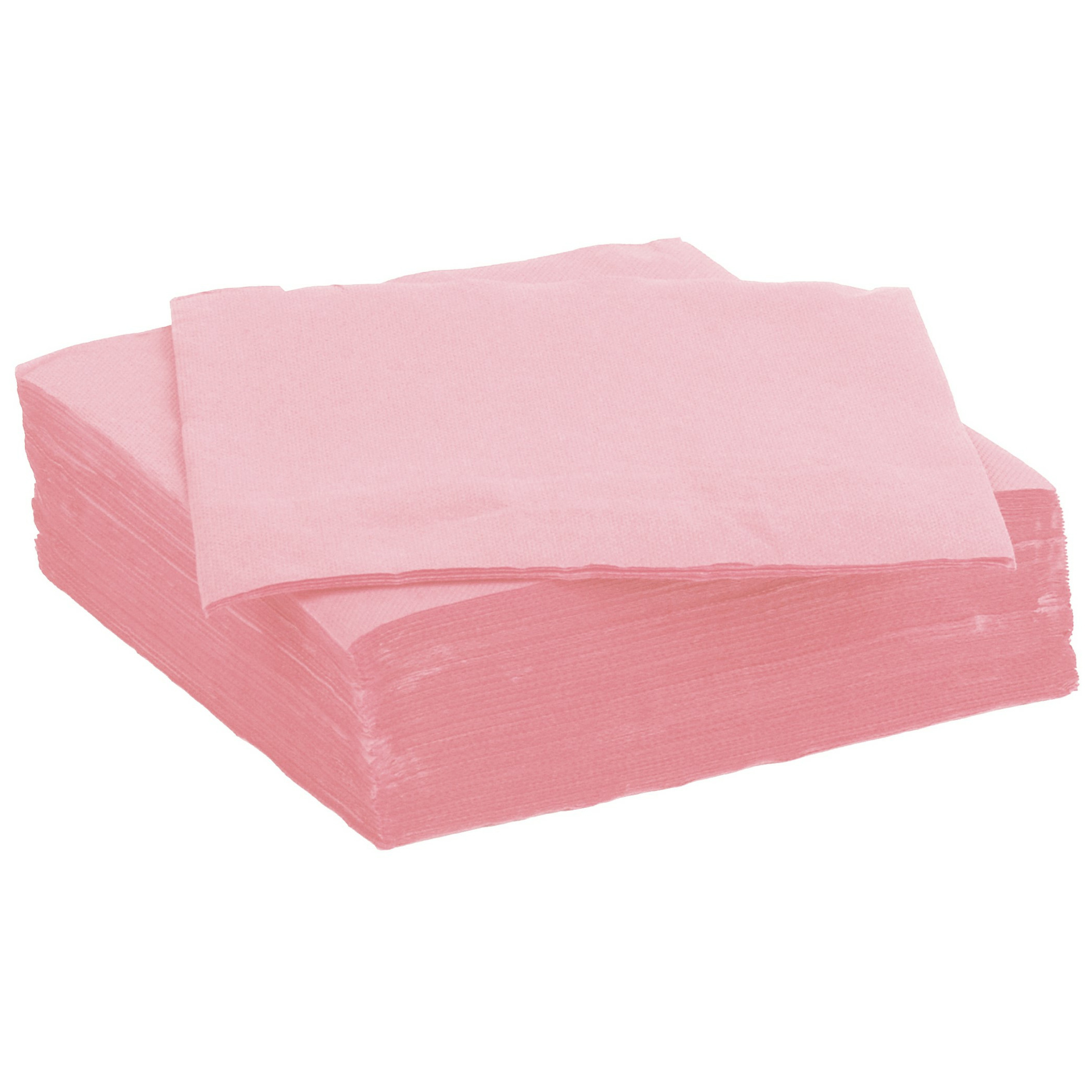 Color Party Diner/feest servetten - 30x - lichtroze - x cm - papier - 3-laags -