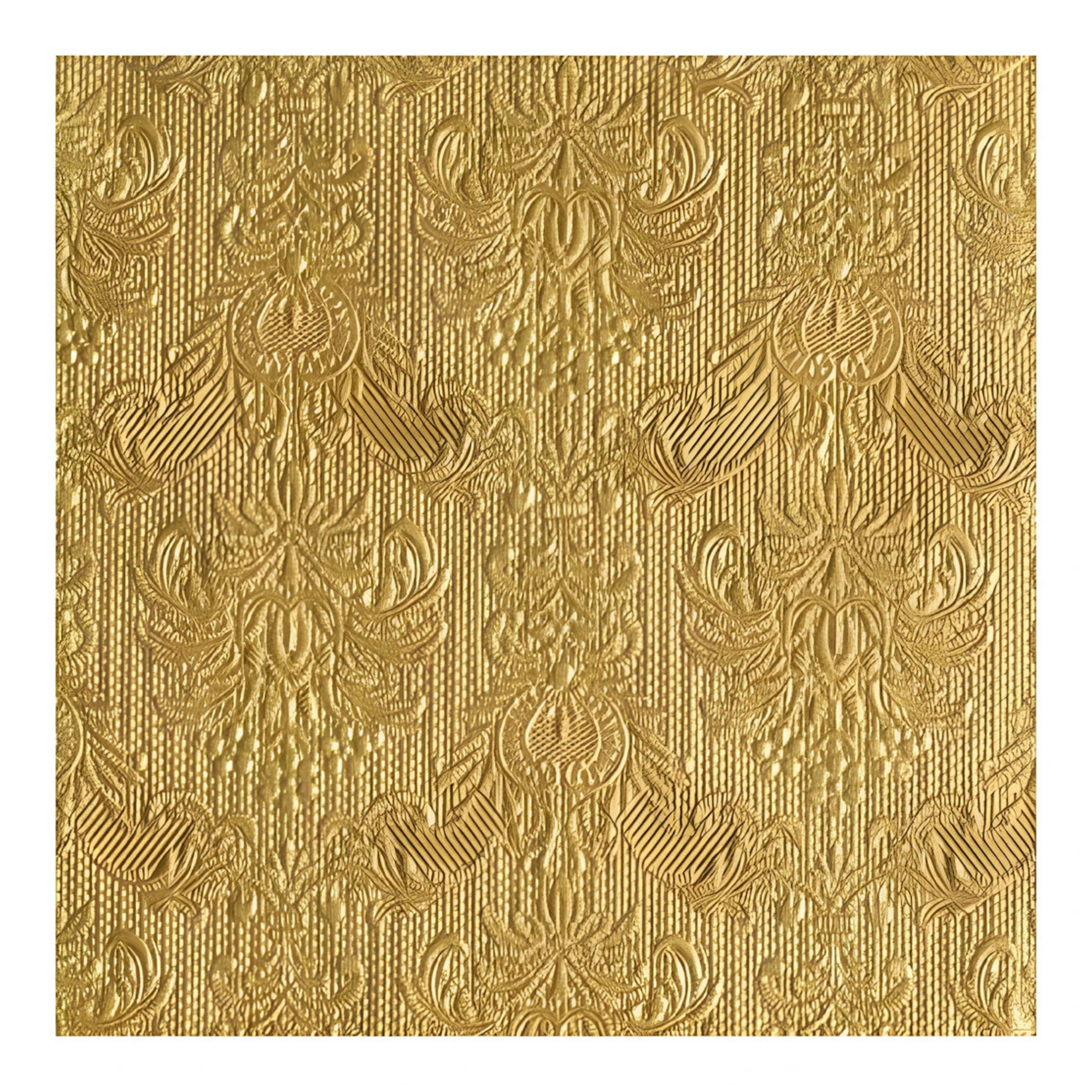 Ambiente Servetten Luxe - 15x stuks - x cm - goud - barok patroon - 3 laags -