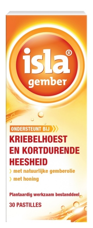 Isla Moos Gember keelpastilles 30 Tabletten