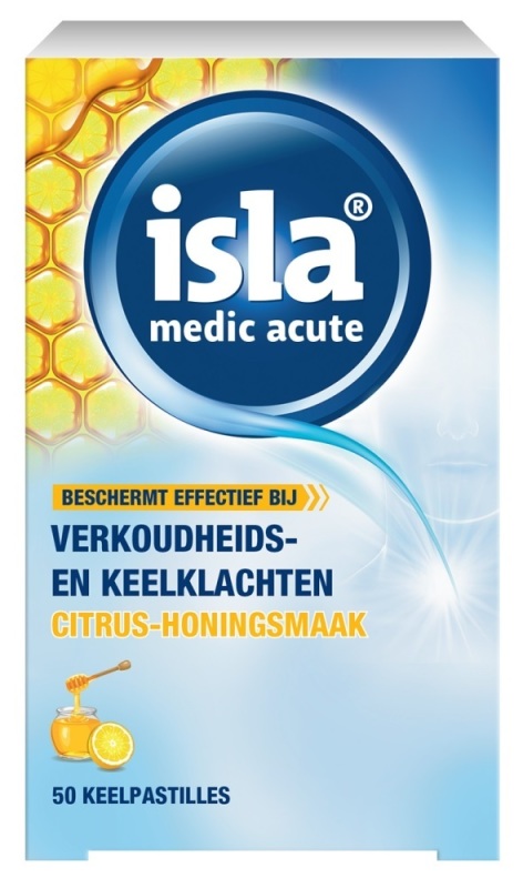 Isla Moos Citrus honing keelpastille 50 Tabletten