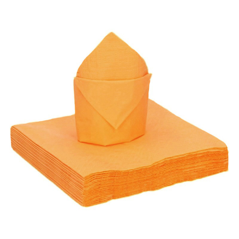 Santex Feest servetten - 20x stuks - oranje - x cm - papier -
