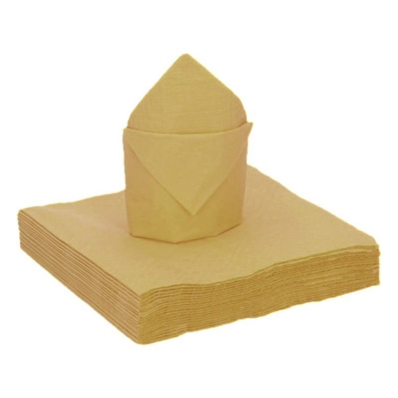 Santex Feestservetten - 20 stuks - goud - x cm - papier -