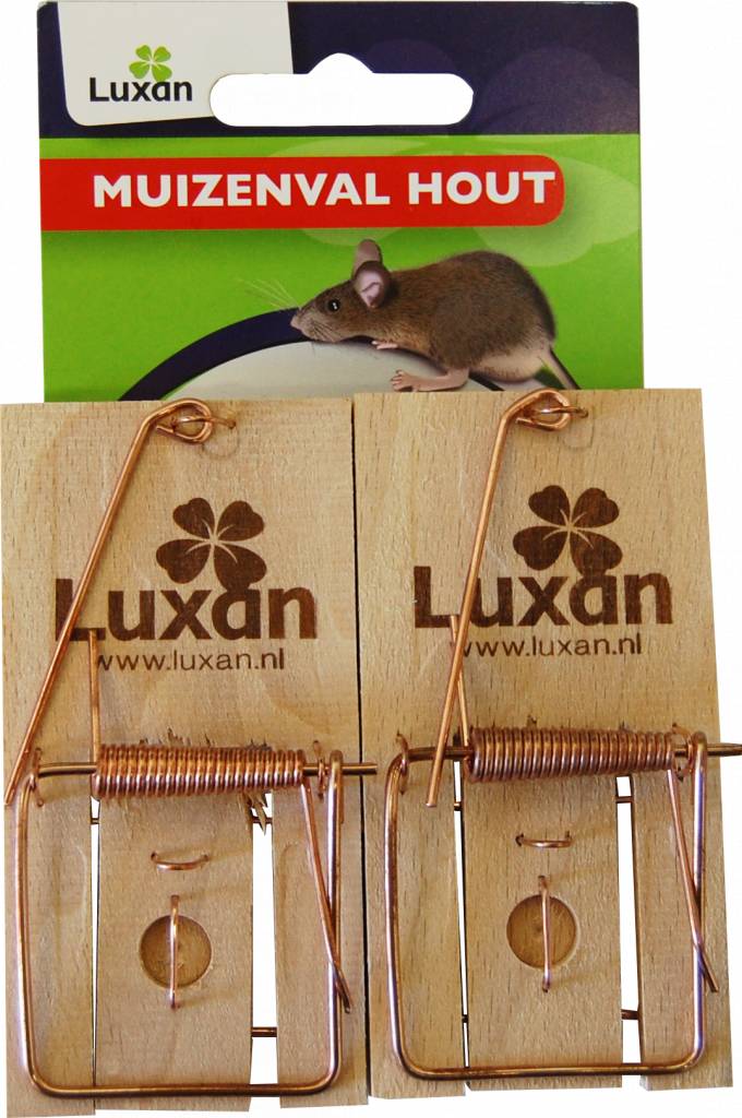 Luxan Muizenval Hout 2 stuks