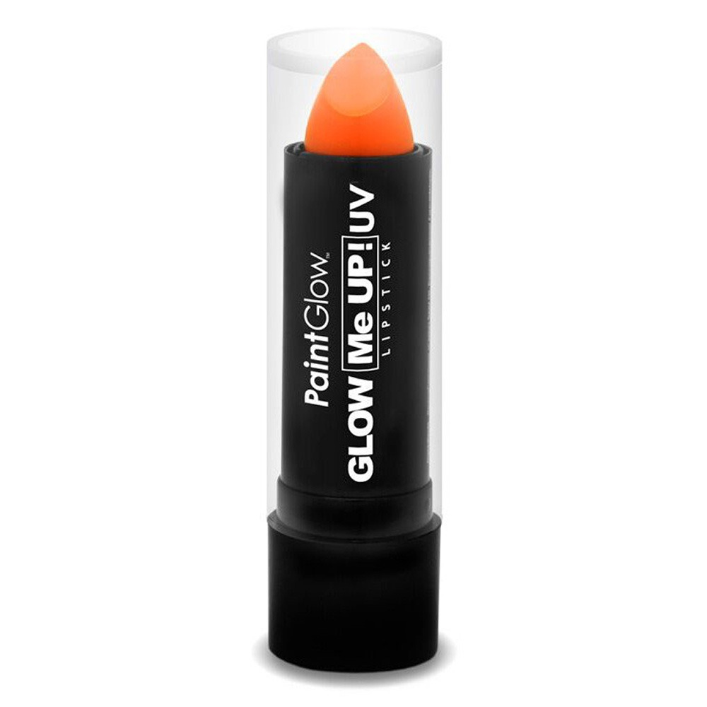 PaintGlow Lippenstift/lipstick - neon oranje - UV/blacklight - 4,5 gram -