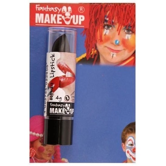 Faram Party Halloween/horror mat zwarte lippenstift/lipstick - Carnaval -