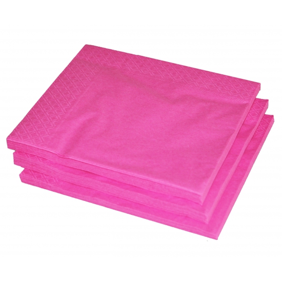 Givi Italia 50x fuchsia roze servetten 33 x 33 cm -