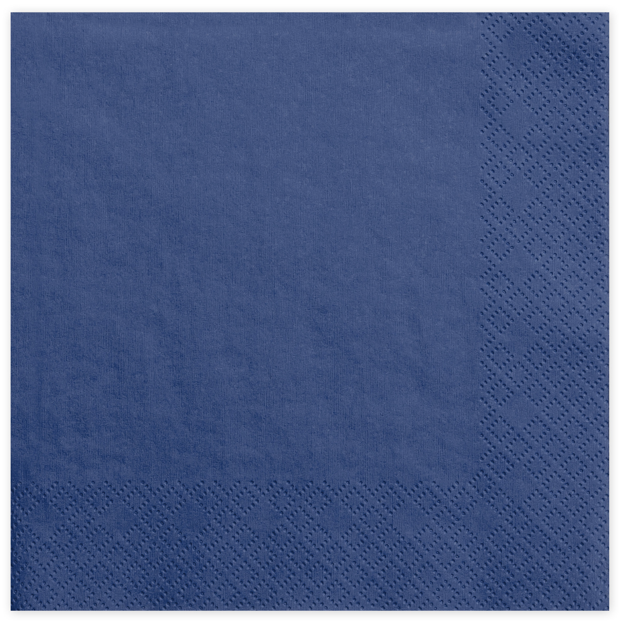 PartyDeco tafel servetten van papier - 40x stuks - donkerblauw - 33 x 33 cm - Voor diner/lunch -
