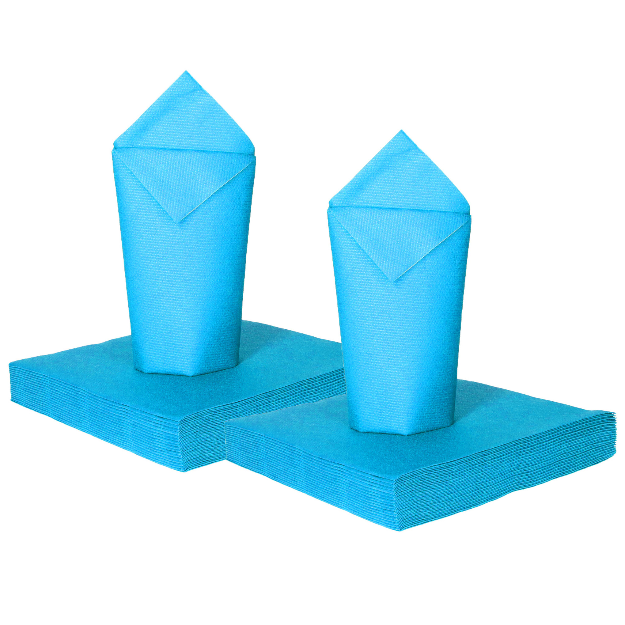 Givi Italia Feest servetten - 50x - blauw - 2 laags - 33x33cm -