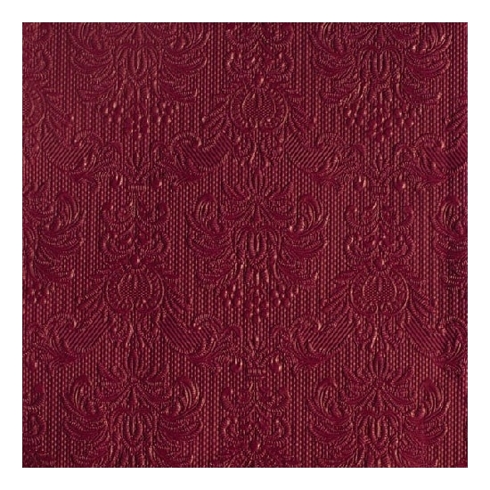 Ambiente Servetten Luxe - 30x stuks - 33 x 33 cm - bordeaux - barok patroon - 3 laags -