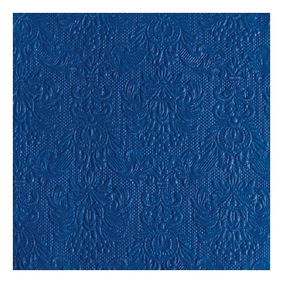 Ambiente Servetten Luxe - 30x stuks - 33 x 33 cm - donkerblauw - barok patroon - 3 laags -