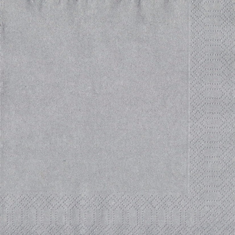 Duni 40x Zilveren servetten 33 x 33 cm -