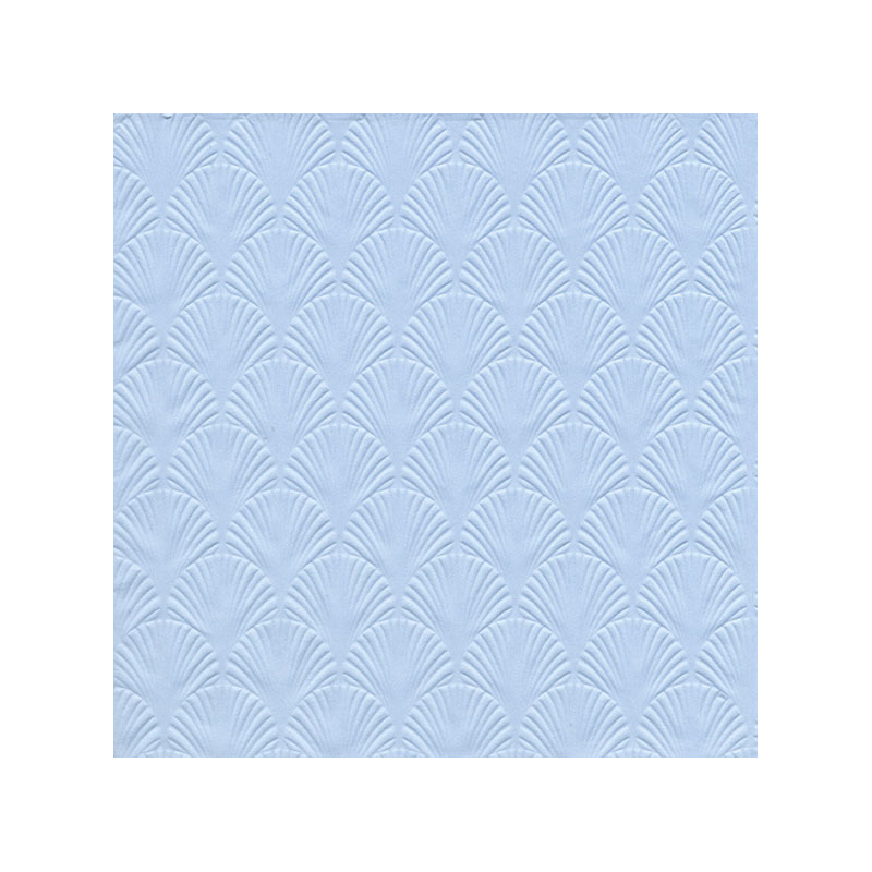 Ihr Servet Luxe - 32x - 3-laags - met schub patroon - ijs blauw - 33 x 33 cm -
