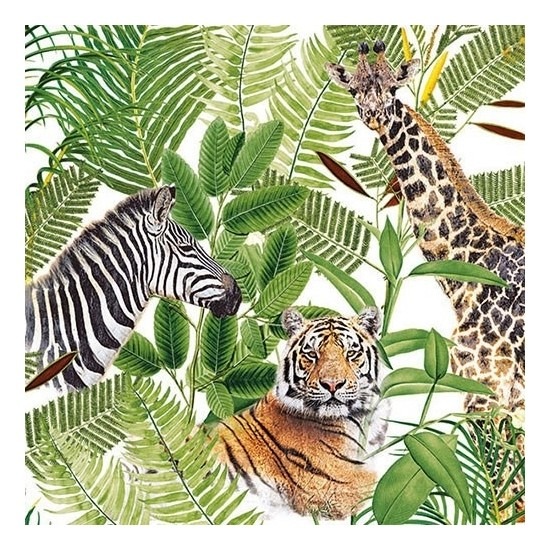 Ambiente Servetten - 40x st - jungle - 33 x 33 cm - papier - safari - feestservetten - lunch servetjess -