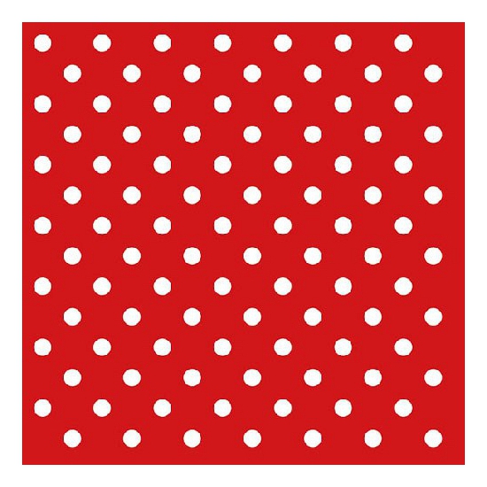 Ambiente Servetten - rood met witte stippen - 40x stuks - Spaans -