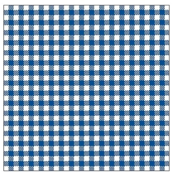 Ambiente Servetten - geruit/ruitjes - blauw/wit - 40x stuks - 3-laags - feestartikelen party bbq servetten -